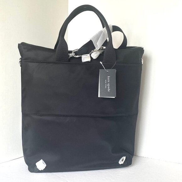 Kate Spade Sam KSNYL Nylon Convertible Tote Backpack Black main image 6